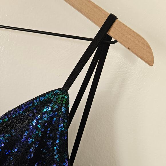 Grace Karin Green and Blue Sequin Dress - Picture 5 of 12